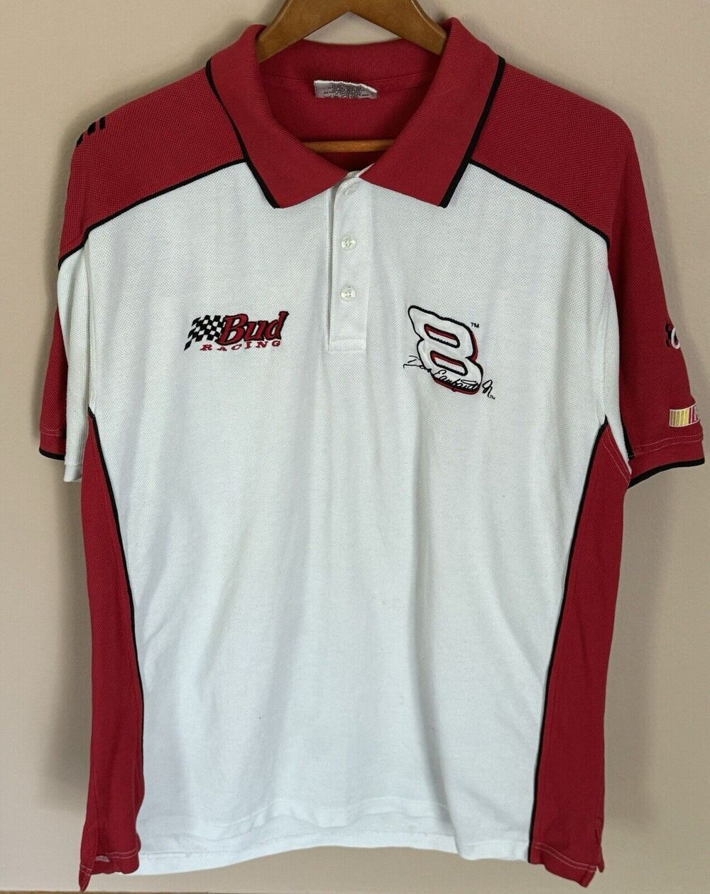 CHASE DALE EARNHARDT JR BUD #8 EMBROIDER XL COLLAR SHIRT WSHOULDER PRINT